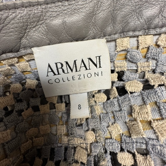Armani Collezioni Women's Gray and Cream Striped Jacket - Picture 4 of 9